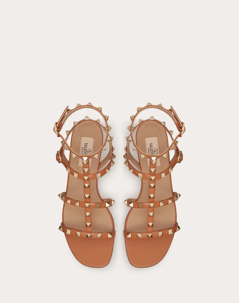 ROCKSTUD FLAT CALFSKIN SANDAL WITH STRAPS - Image 5